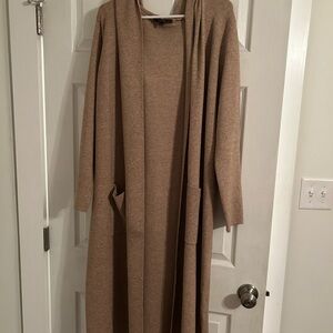 Women's Tan Long Cardigan Sweater